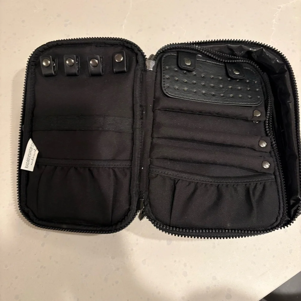 Rad Rev Black and White Lightning Bolt Jewelry Travel Bag - Picture 3 of 9